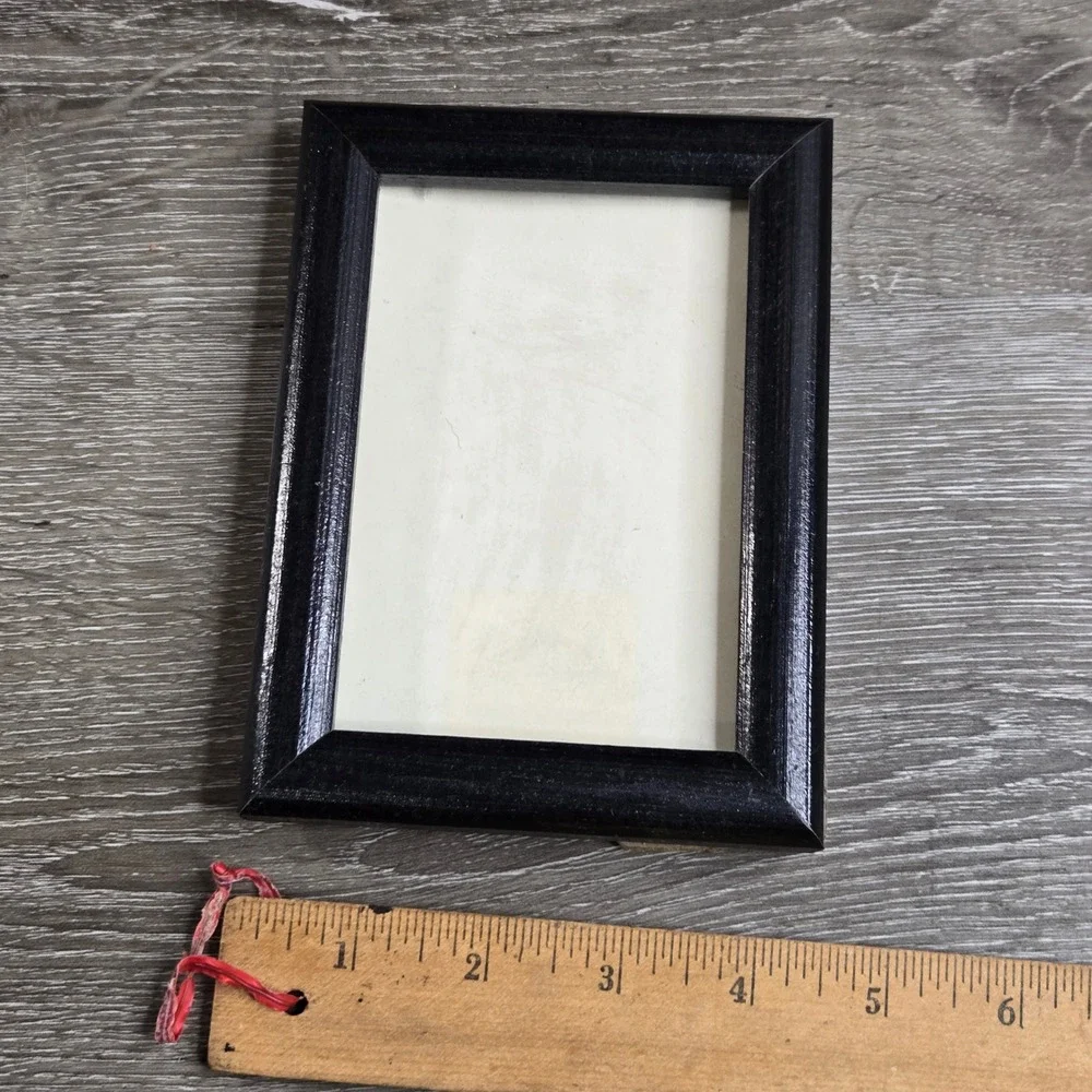 Black Wooden Picture Frame 4.5x6 Tabletop Wall Hanging Display